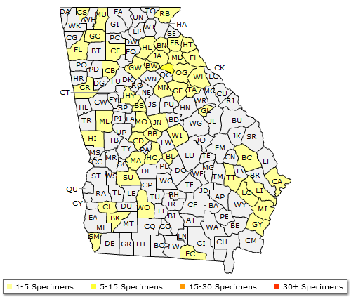The range of Fraxinus pennsylvanica